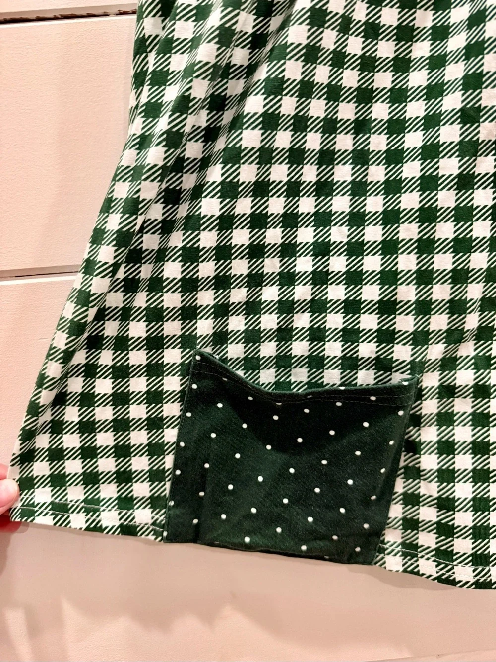 Green and White Gingham Tunic with matching Leggings